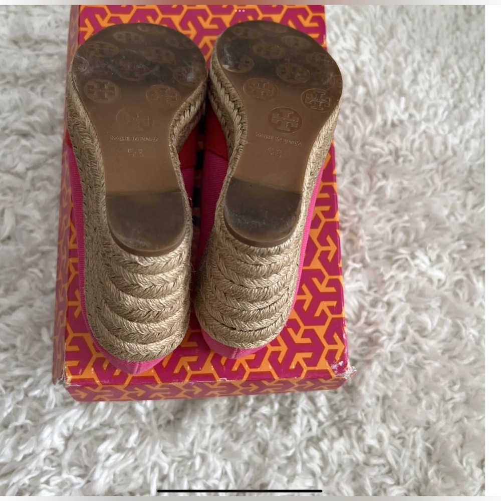 Tory Burch Canvas Wedge Espadrille size 5B - Picture 5 of 5